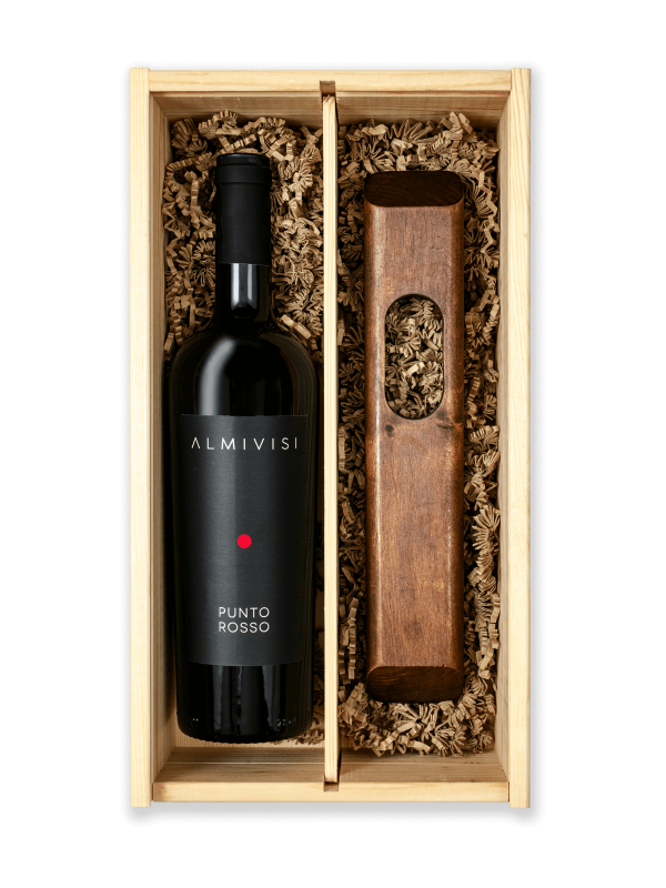 Geschenk Punto Rosso (incl. wijnkist en wijnhouder)